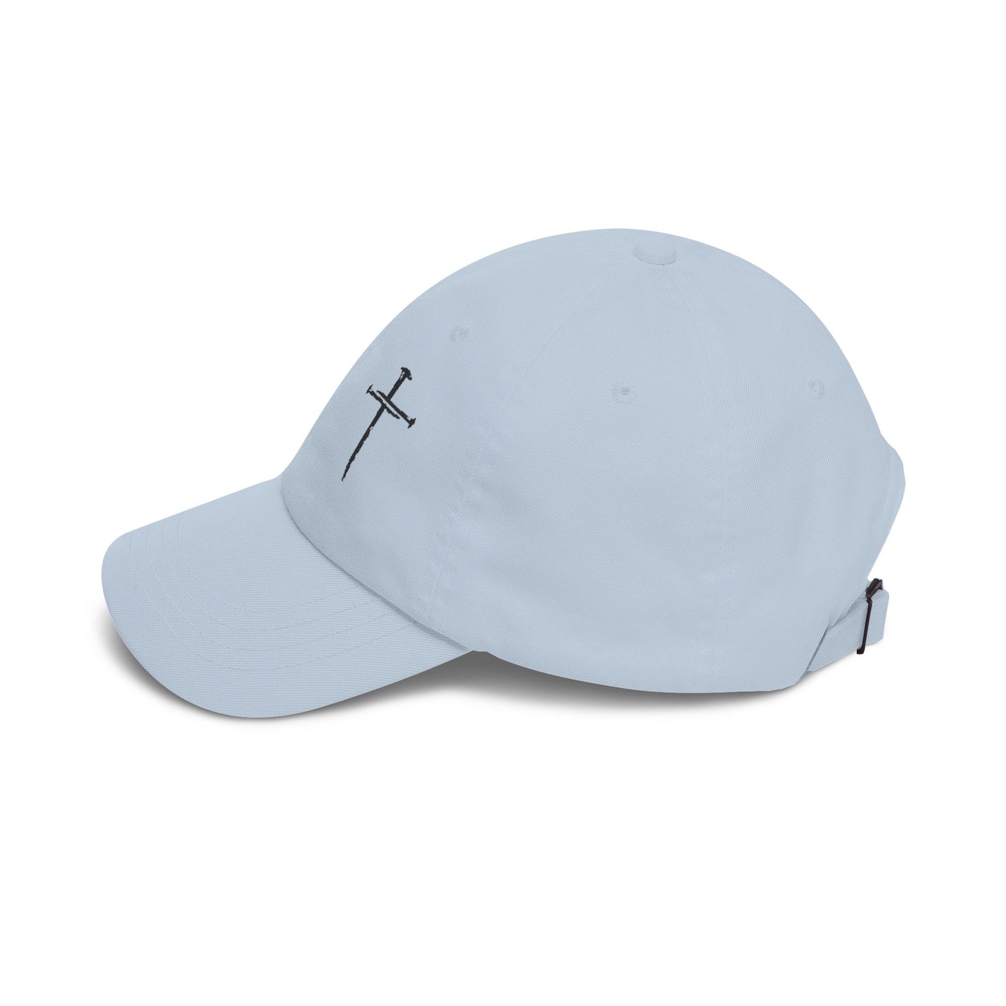 Minimal Distressed Cross Dad Cap | Embroidered Baseball Hat