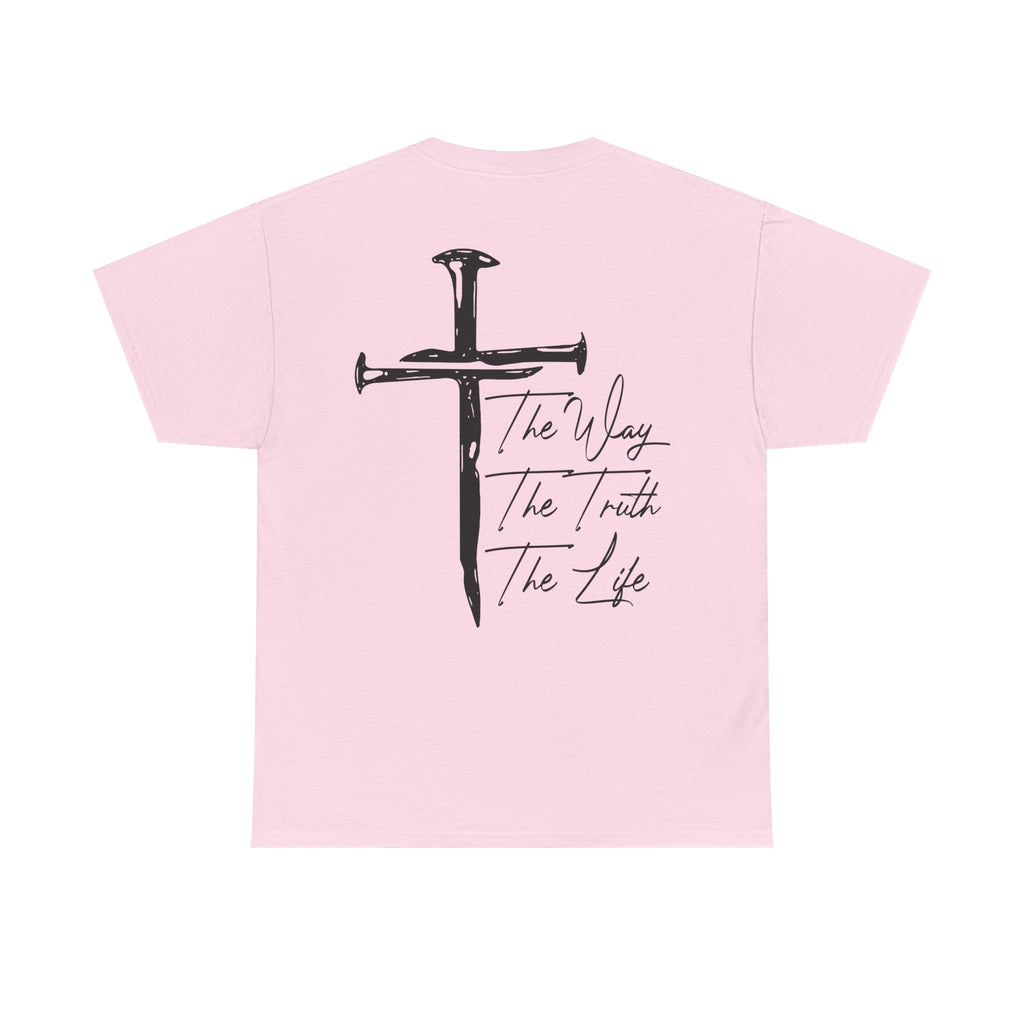 Nail Cross with "The Way The Truth The Life" T-Shirt | Christian Faith Tee