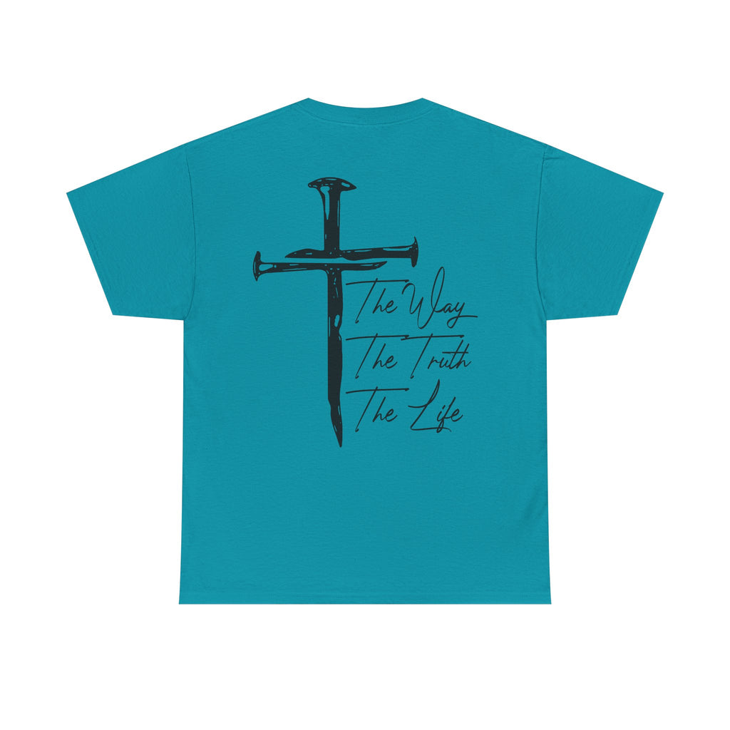 Nail Cross with "The Way The Truth The Life" T-Shirt | Christian Faith Tee