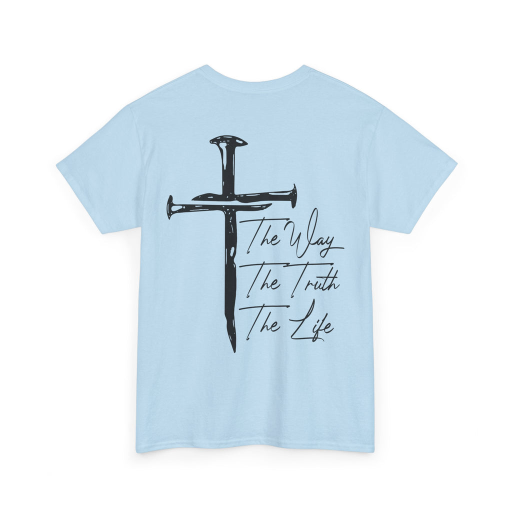 Nail Cross with "The Way The Truth The Life" T-Shirt | Christian Faith Tee