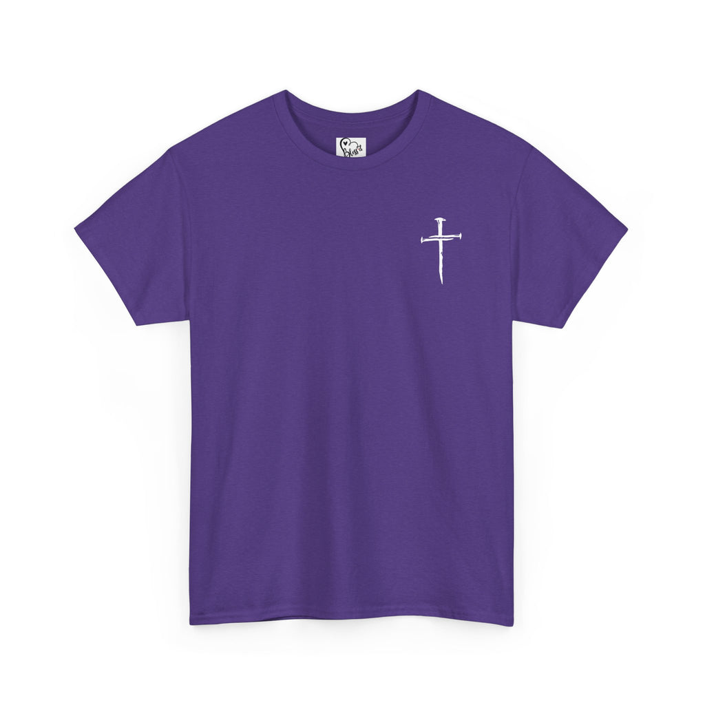 Minimal Cross Sketch T-Shirt | Small Chest Graphic, Religious Faith Design Christian Tee