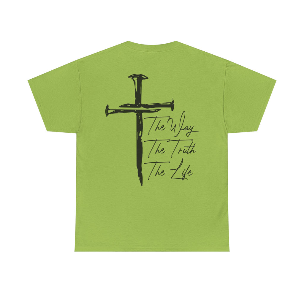 Nail Cross with "The Way The Truth The Life" T-Shirt | Christian Faith Tee