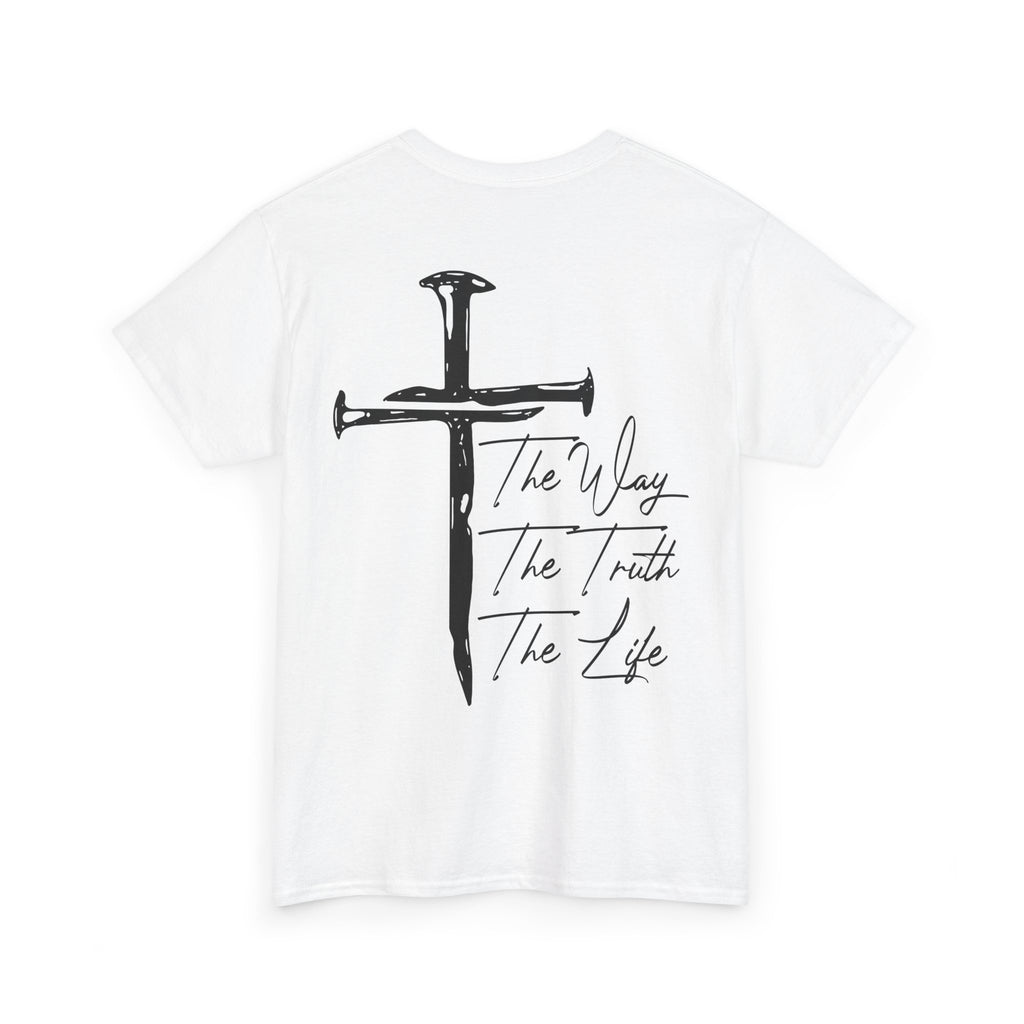 Nail Cross with "The Way The Truth The Life" T-Shirt | Christian Faith Tee
