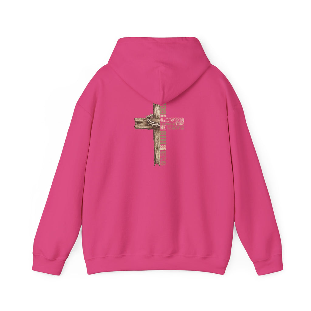 Wooden Cross Scripture Hoodie | Rustic Christian Faith Sweatshirt