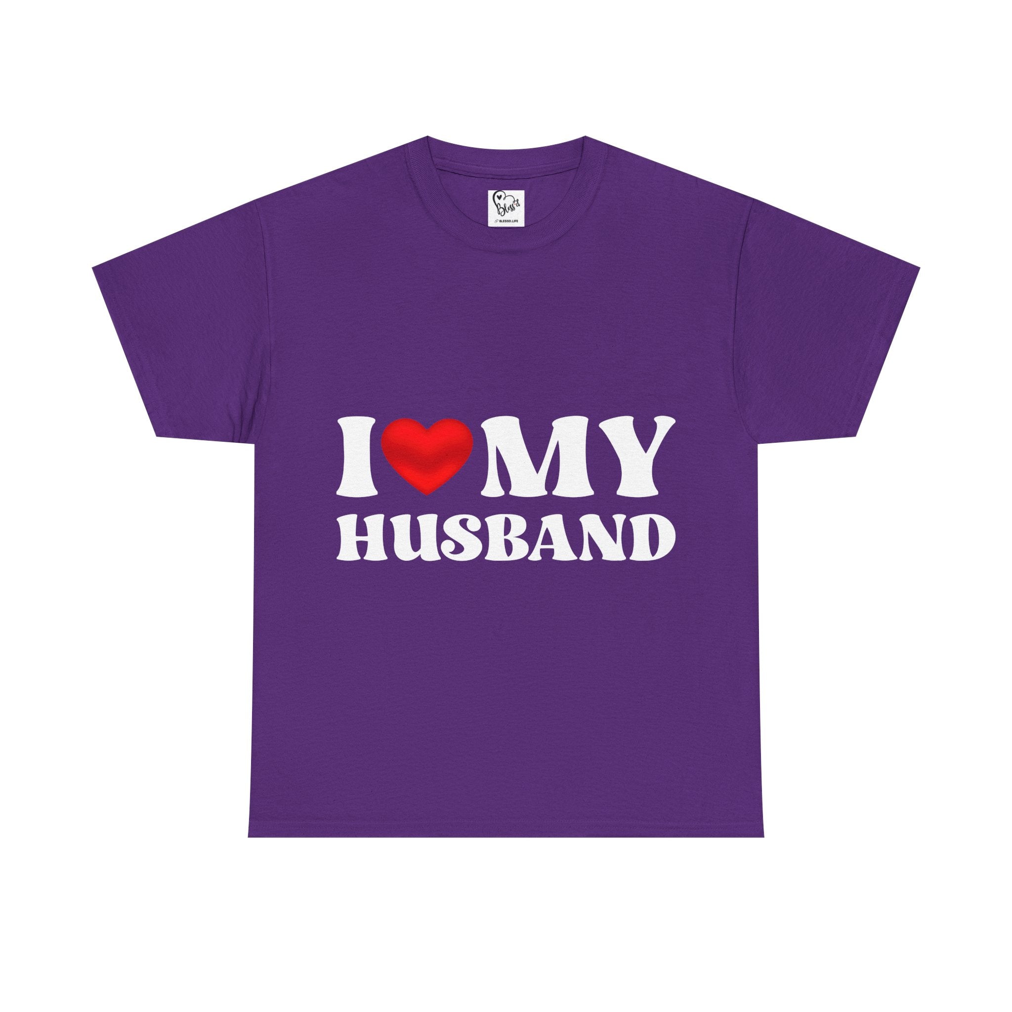 I Love My Husband T-Shirt | Heart Love Husband Tee Couples Valentines