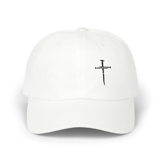 Minimal Distressed Cross Dad Cap | Embroidered Baseball Hat