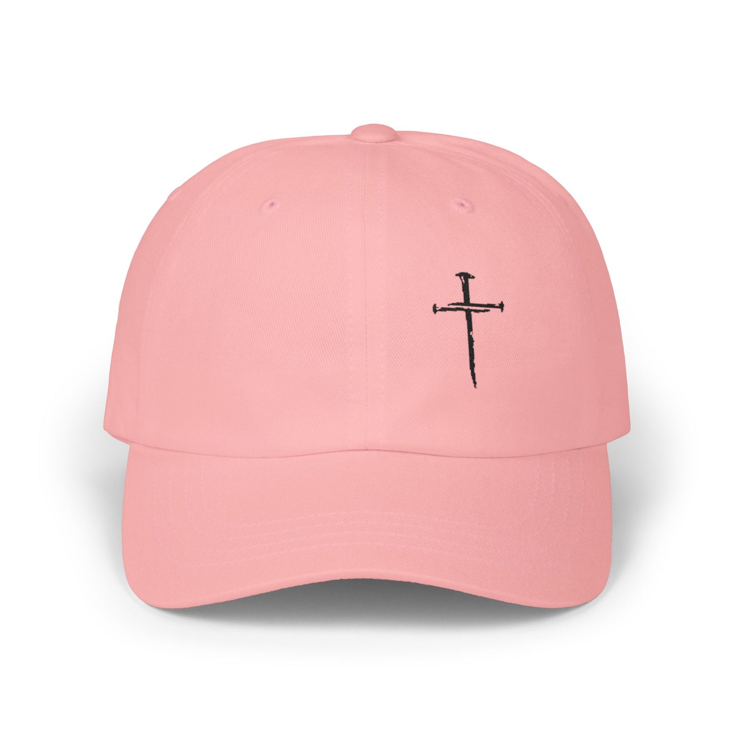 Minimal Distressed Cross Dad Cap | Embroidered Baseball Hat