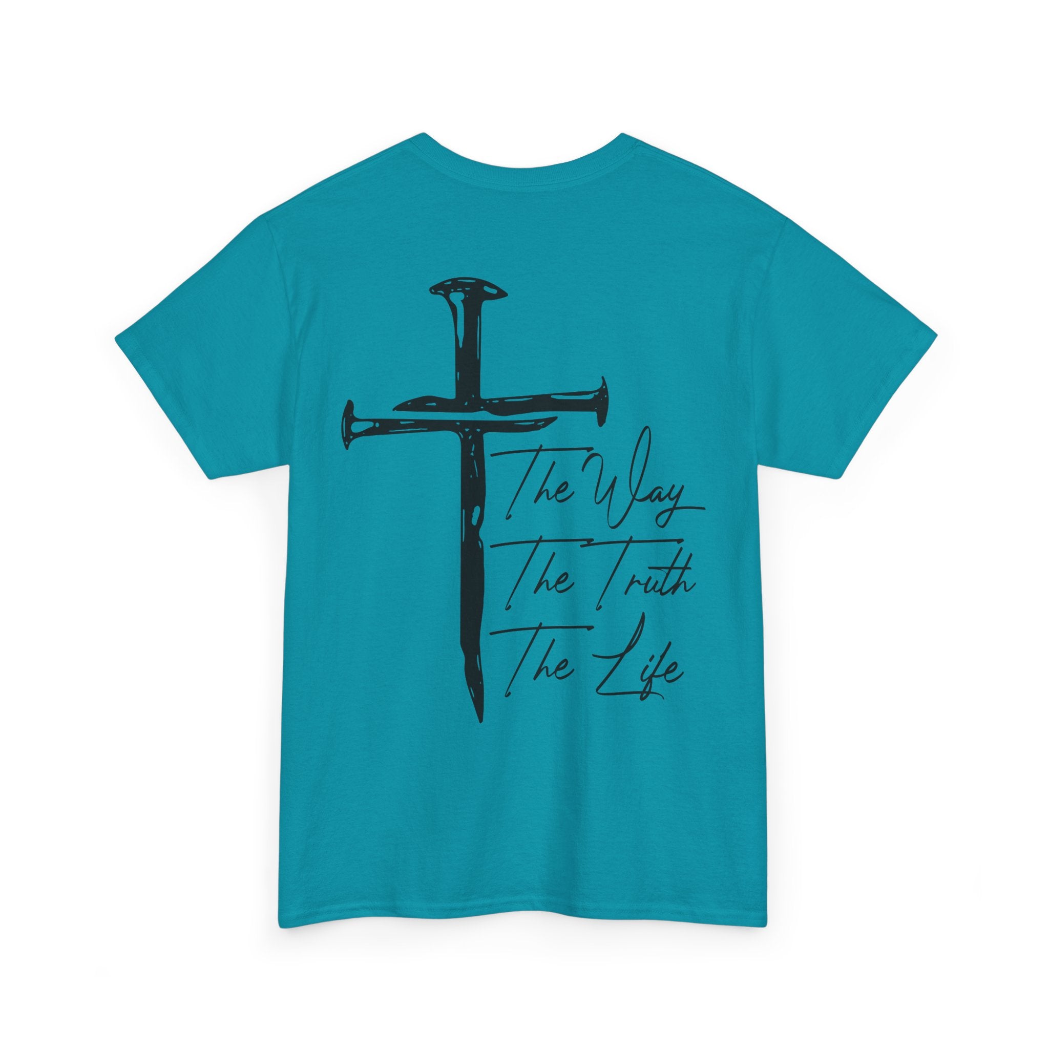 Nail Cross with "The Way The Truth The Life" T-Shirt | Christian Faith Tee
