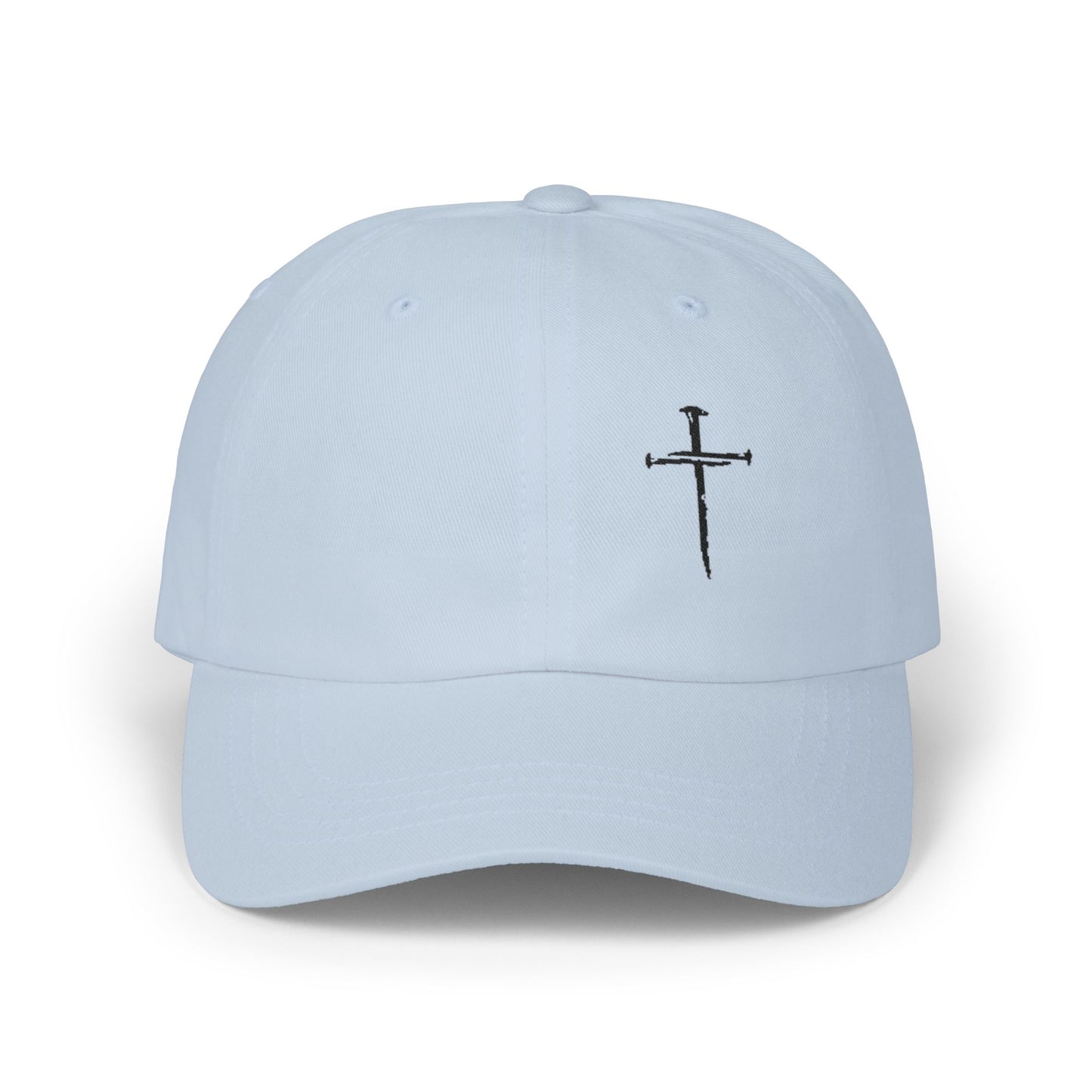 Minimal Distressed Cross Dad Cap | Embroidered Baseball Hat