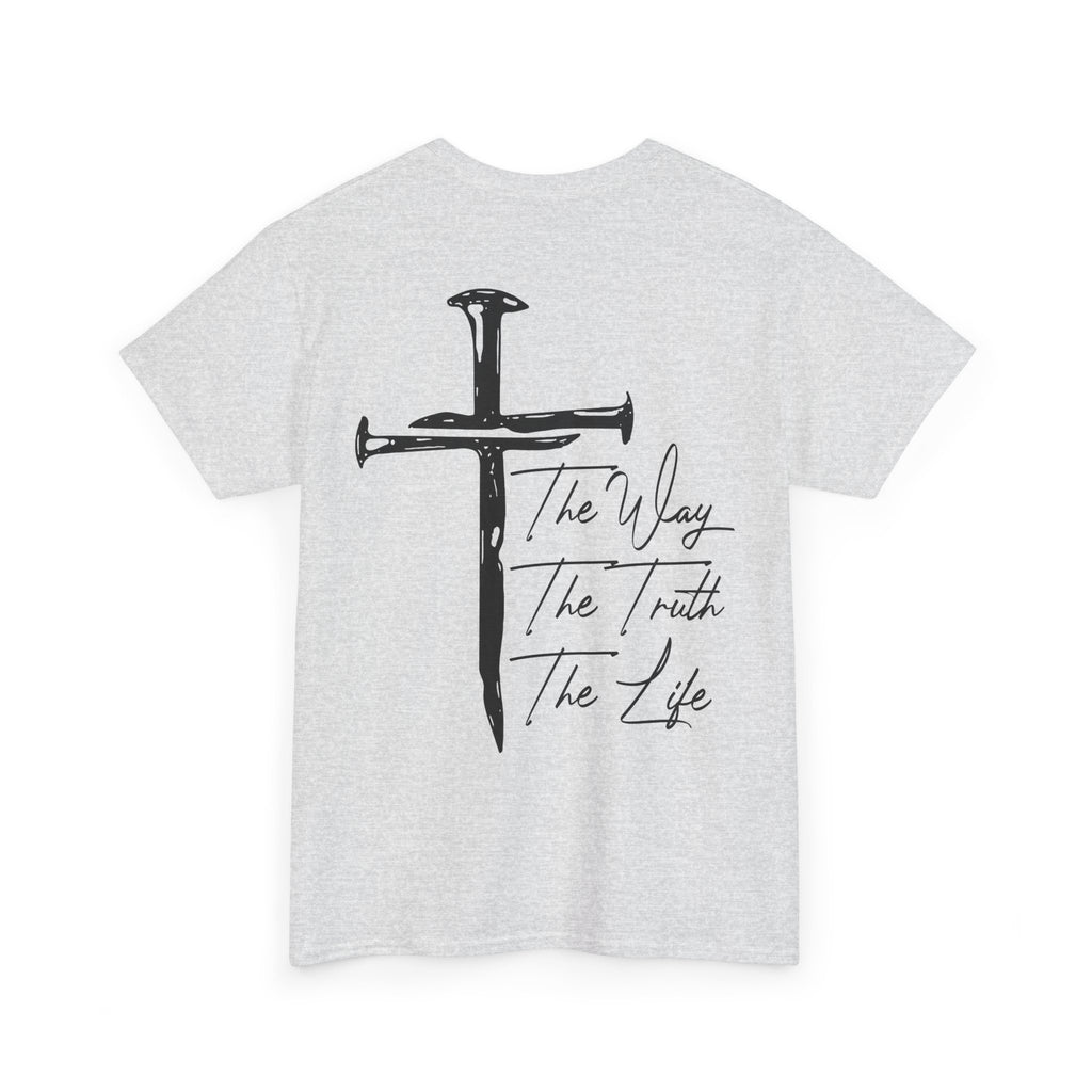 Nail Cross with "The Way The Truth The Life" T-Shirt | Christian Faith Tee