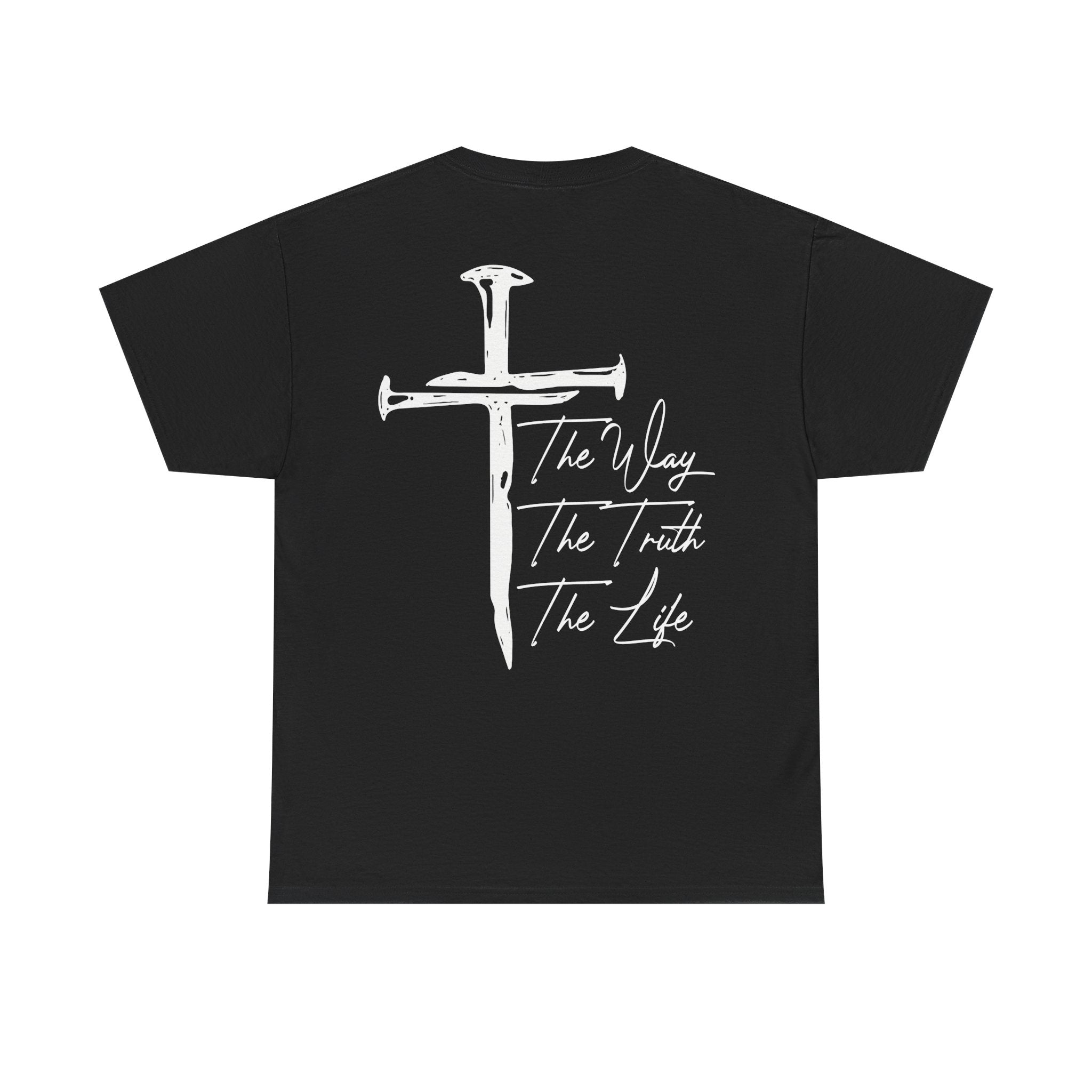 Nail Cross with "The Way The Truth The Life" T-Shirt | Christian Faith Tee