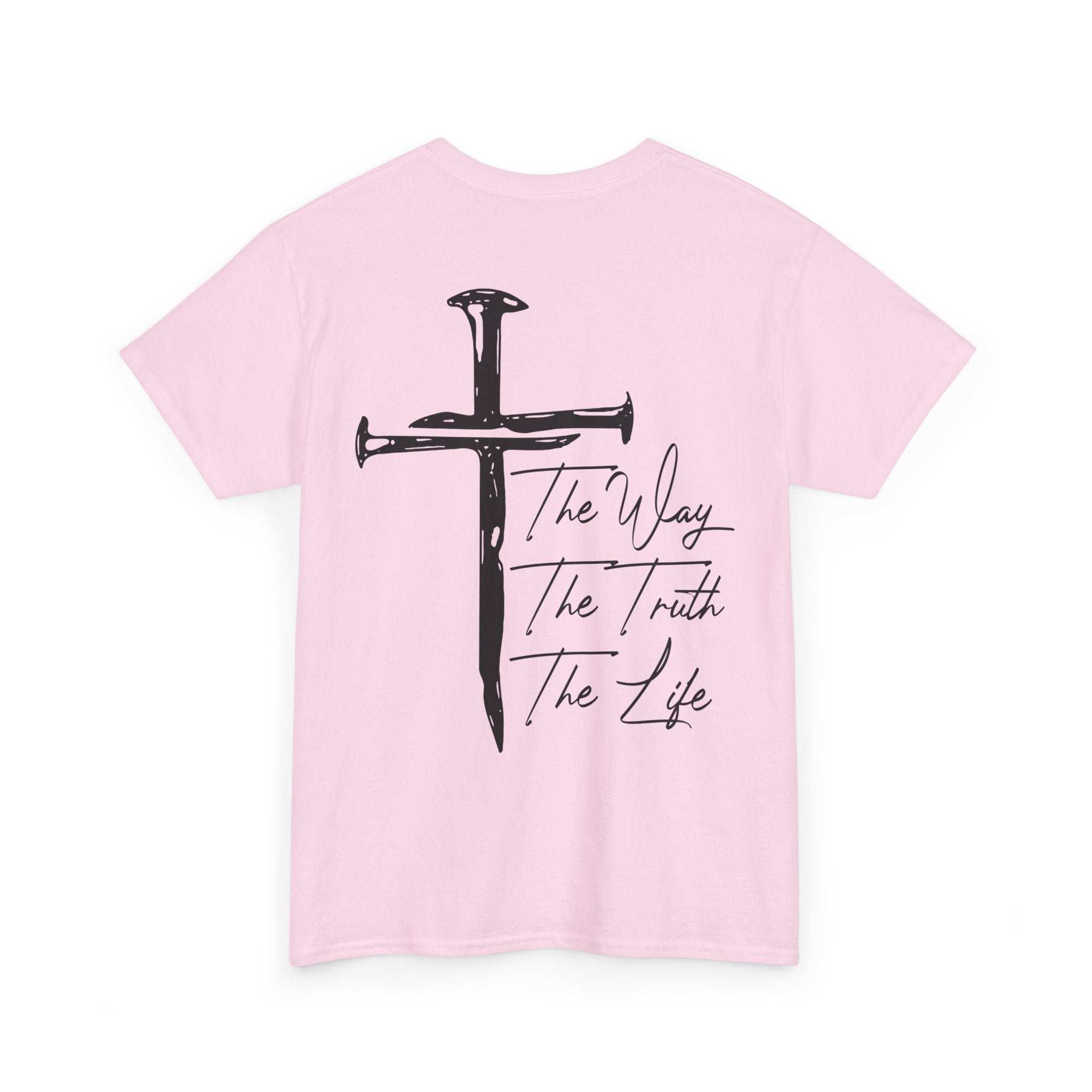 Nail Cross with "The Way The Truth The Life" T-Shirt | Christian Faith Tee